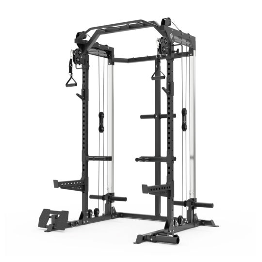 MIKOLO HR05 ALL-IN-ONE FUNCTIONAL TRAINER HALF RACK - Black