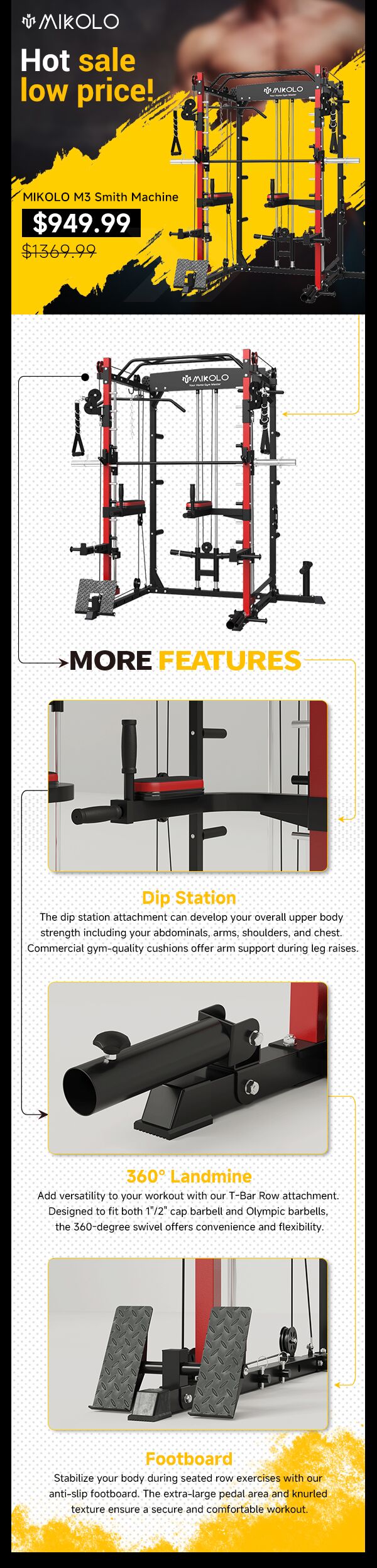 MIKOLO M3 Smith Machine