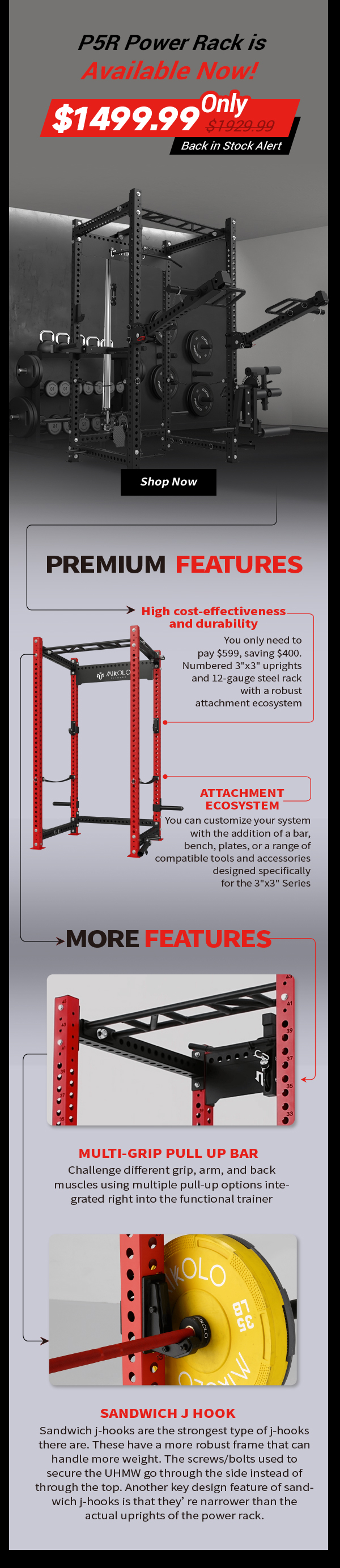 MIKOLO P5R Power Rack